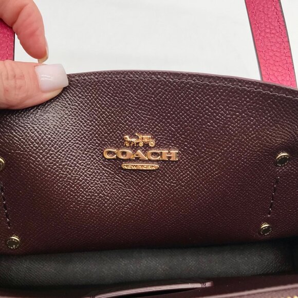 Coach Pebbled Leather Charlie 28 Carryall Satchel In Colorblock 69446 - Picture 11 of 12